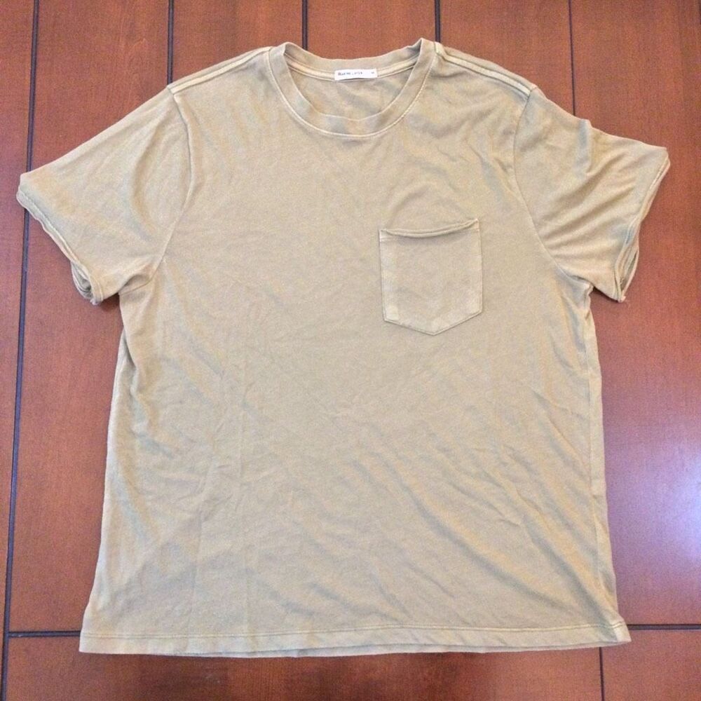 Marine Layer Men’s luxe 250 relaxed pocket shirt green medium